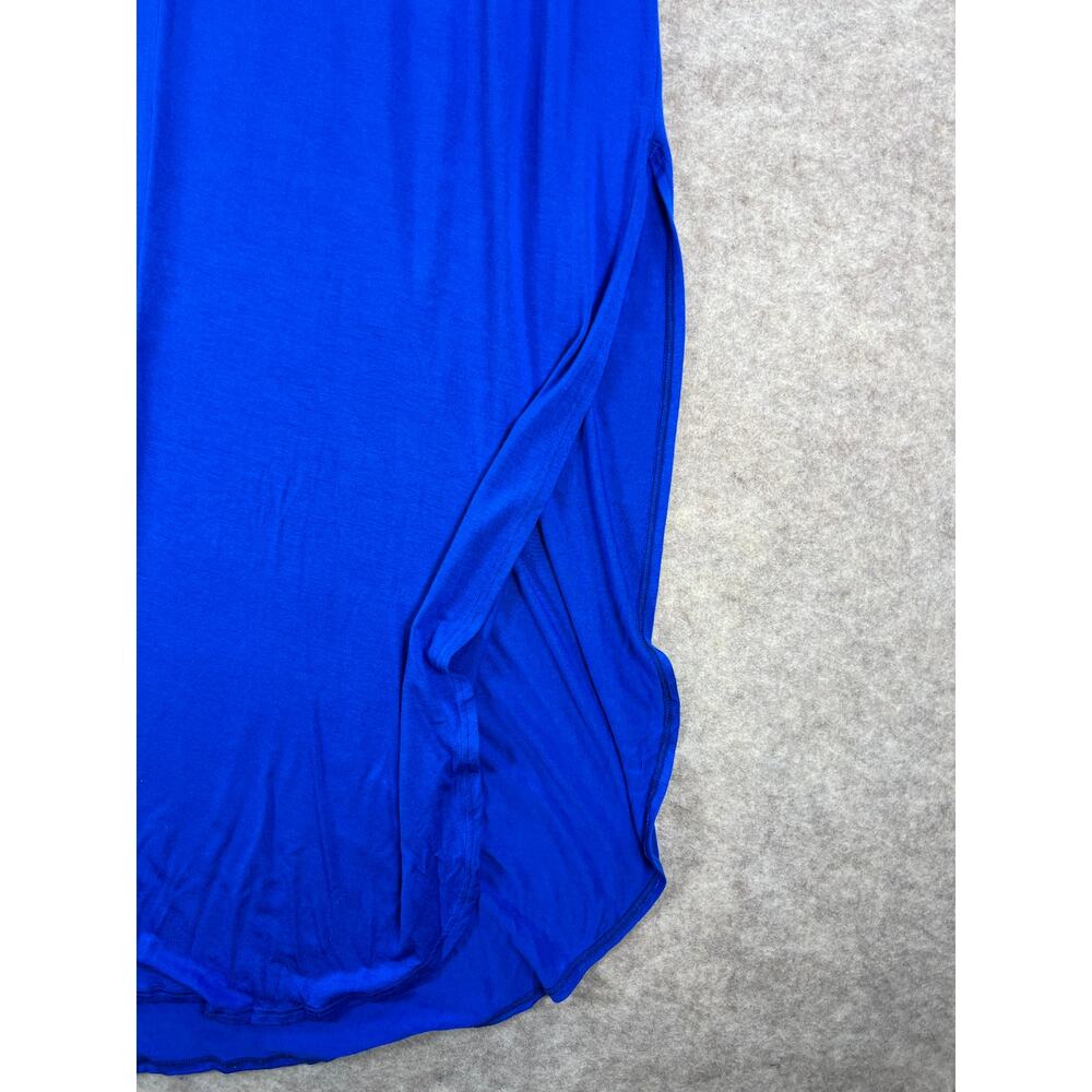 Pinkblush Maternity Royal Blue Cold Shoulder Maxi Dress Pockets Size Large - Picture 8 of 10